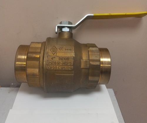 4” Brass Ball Valve Full Port Sweat NPT 600 WOG Factory New Apollo Int. Brand