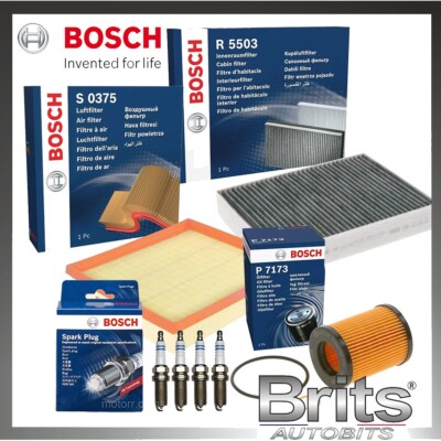 Service Kit for BMW 1 Series 116i Sport MK2 F21 2012-16 Bosch Filter Spark Plugs