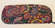 Vera Bradley Kensington Long Pouch Case Bag Toiletries Make-Up Travel Cosmetics