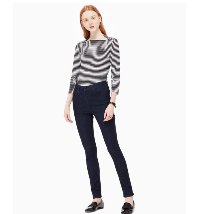 Kate Spade Broome Street High Rise Dark Wash Straight Jeans