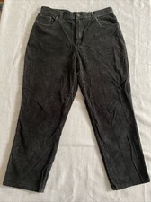 Vintage Bill Blass Petite Jeans Stretch Sz 16P Corduroy Pants Charcoal
