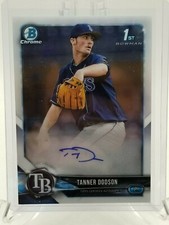 2018 BOWMAN CHROME DRAFT TANNER DODSON AUTOGRAPH 1ST BOWMAN CDA-TD