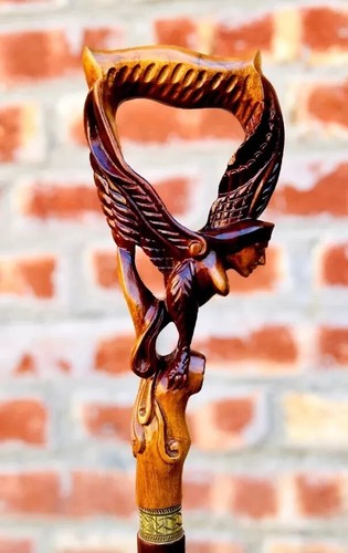 Paradise Bird Wooden walking stick Cane for Man - Picture 2 of 5