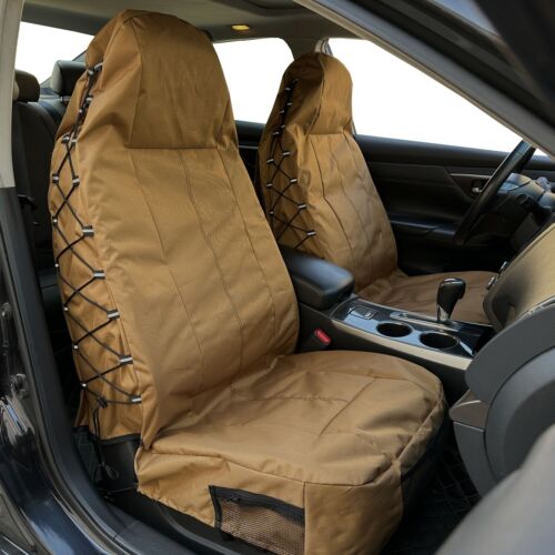 For Ford Ranger 95-ON Car Front Seat Covers Army Coyote Brown Waterproof Canvas - 第 1/10 張圖片