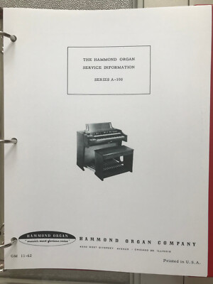 Hammond Organ Model A-100 (GM 11-62 Print) Service Manual