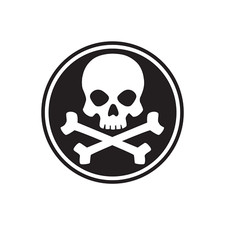 Jolly Roger Skull Vinyl Sticker Decal  Pirate Flag Symbol  Waterproof  2  10"
