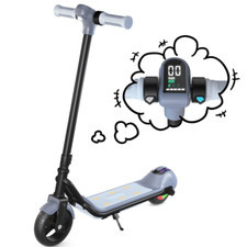 S4 Foldable Kid Electric Scooter 8.7mph 5Miles 110W Motor Bluetooth Speaker Gray
