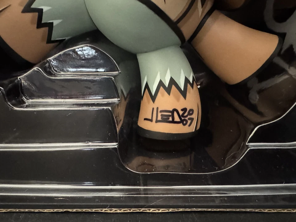 Joe Ledbetter JLED SIGNED 2007 6" Pirate Teeter LE 700 AUTOGRAPHED Kidrobot MIB - Image 3 of 4