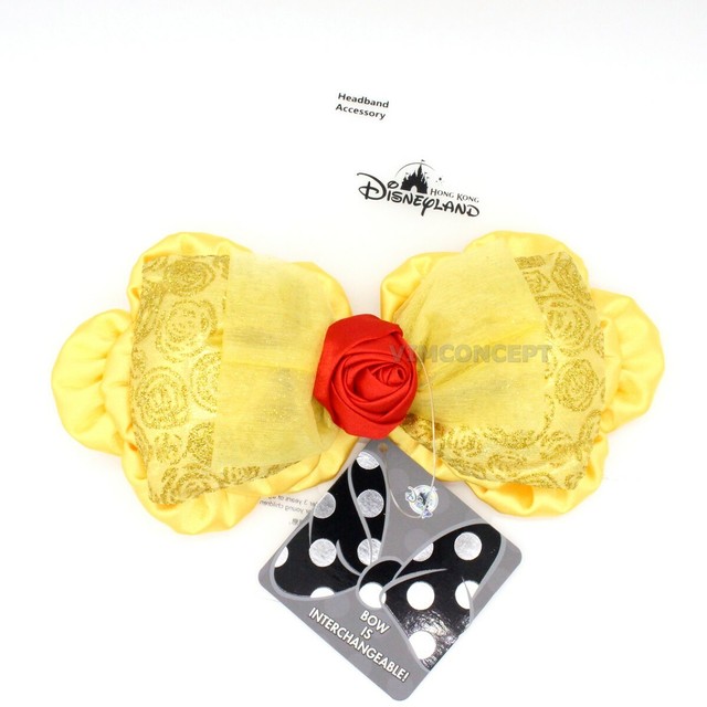 Authentic Disney Belle Interchangeable Bow Swap Your Bow Minnie Ears Headband eBay