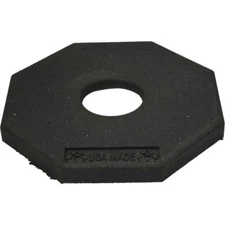 PRO SAFE 10 lb Black Rubber Traffic Delineator Post Base: 15.5" x 15.5" x 1.1"