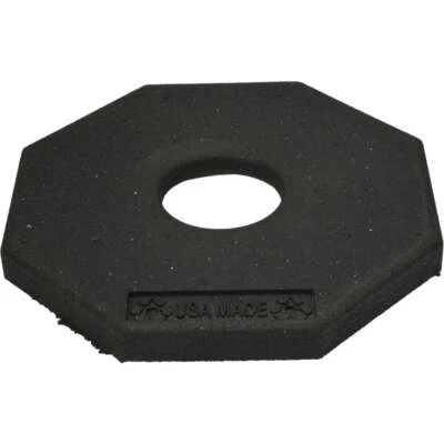 PRO-SAFE PRO SAFE 10 lb Black Rubber Traffic Delineator Post Base: 15.5" x 15.5" x 1.1"