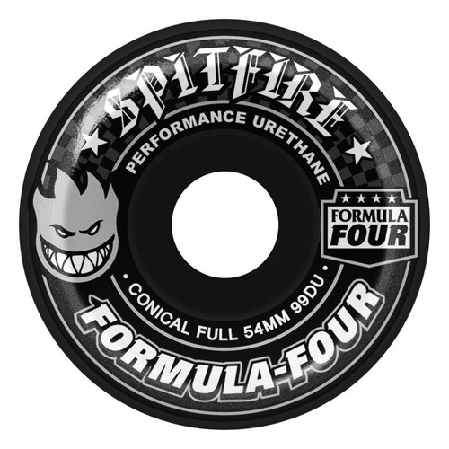 Spitfire Formula 4 Conical Full Black 54mm 99a Skateboard Wheels