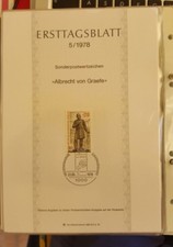 Z475 arkusz pierwszego dnia obiegu ETB 1978/ 5 - Albrecht von Graefe DNK 569