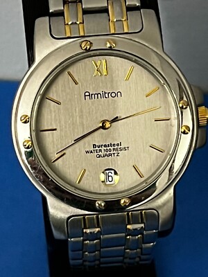 Armitron Durasteel All Sport 20/1251 Two Tone Silver Gold Mens