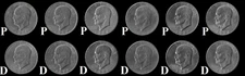 1971-1978 P&D Complete Eisenhower Ike Dollar Circulated Run 12 Coin Set Mint!