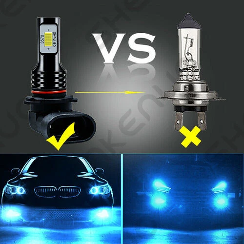 Kit combinado de bombillas LED delanteras altas y bajas para GMC K1500 K2500 Suburban 4X 8000K Foto 2 de 4