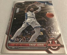 2021-22 Bowman University Basketball Theo John Duke Blue Devils 1st Bowman #42
