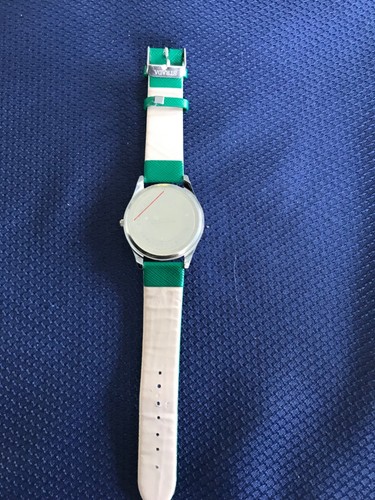 STRADA Ladies Fashion Watch Green Band & Face Silver Tone Bezel w/ New Battery - Picture 4 of 6