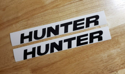 hunter engineering tire machine lift 18'' DECAL STICKER BLACK (2)  VINYL  USA