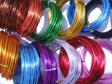 1mt filo wire in alluminio 3mm  vari colori bijoux 