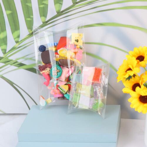 70 Pack Clear Plastic Pillow Candy Treat Gift Box for Wedding Birthday Party - Picture 6 of 9