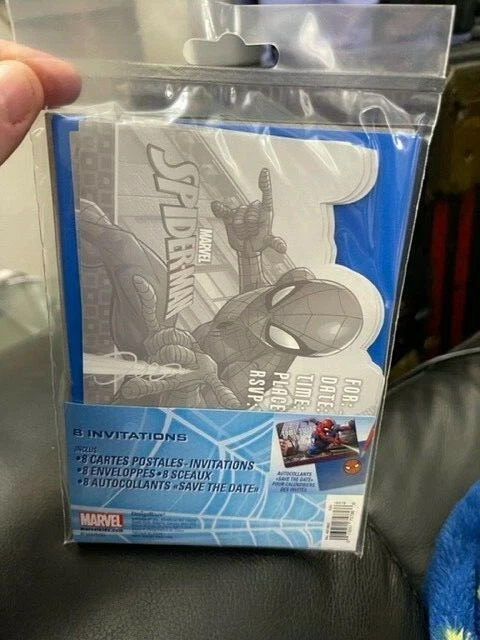 Marvel Superhéroe SPIDERMAN INVITACIONES Fiesta de Cumpleaños Invitaciones (8 Tarjetas) ¡Nuevo! Foto 2 de 2