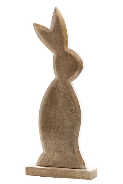 Casa Nova Hopsy Deko-Hase Holz-Hase Osterdekoration Mangoholz Braun H 50 Cm-image