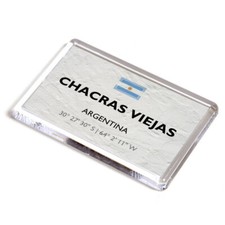 FRIDGE MAGNET - Chacras Viejas - Argentina - Lat/Long