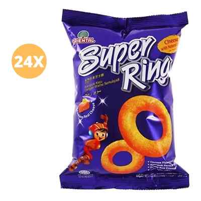 24er Pack X Orientalische Super Ring Snacks mit Käsegeschmack (14 Gramm) سوبر...