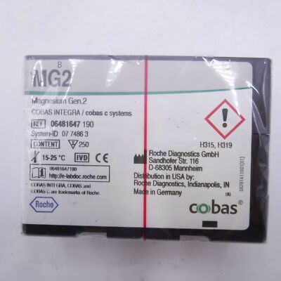 Expires 09/2022, 250 Tests Roche Diagnostics Cobas MG2 Magnesium Gen 2