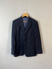Ermenegildo Zegna Luxury Men Navy Blue Classic Wool Blazer Jacket Size 40R