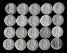 Franklin Half Dollar Roll (20 Coins)  90% Silver (1950-63) Lot E41