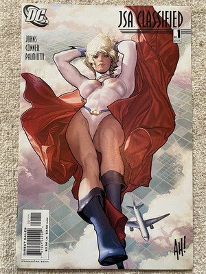 JSA CLASSIFIED #1 Classic Adam Hughes Power Girl cover DC Comics 2005 NM- 9.2
