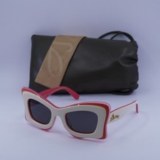 Loewe LW40140U 59A Ivory/Pink Opal/Smoke 50-22-140 Sunglasses New Authentic