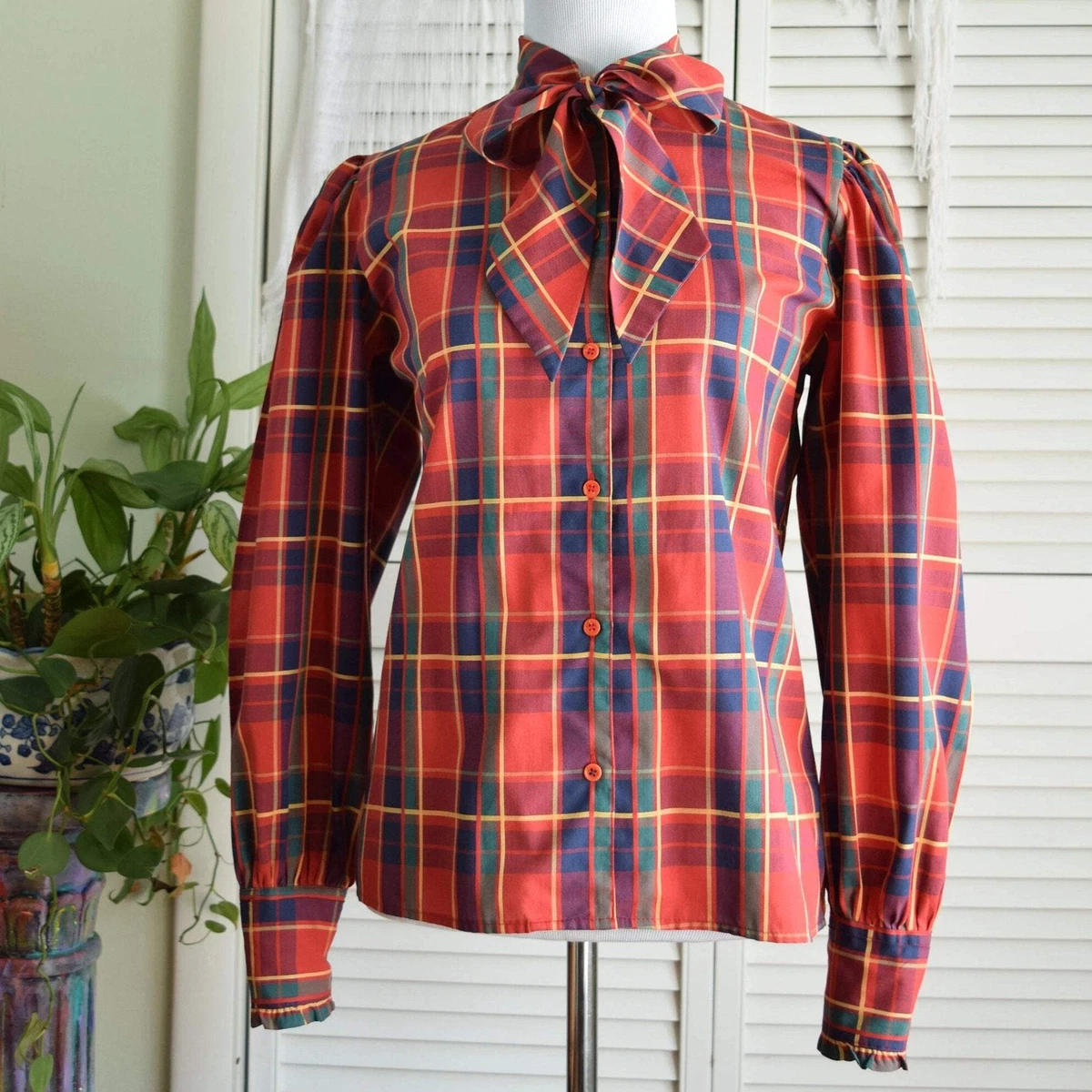 Pussy Bow Tie Blouse In Vintage Tops & Blouses For Women for sale