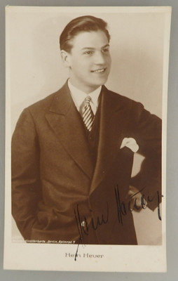 2 frühe Autogramme deutscher Theater Schauspieler Hein Heuer 1930 (131867)