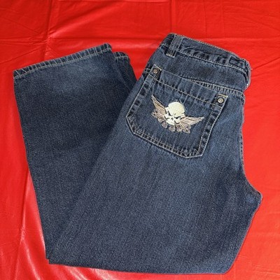 Airwalk Women s Denim Jeans Size 14 Blue Dark Wash Straight Leg