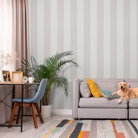 Streifen Tapete Beige Vliestapete 10.05 X 0.53 M Tapete Landhaus Creme