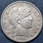 1905 S Barber Half Dollar 50c XF - AU Details #101718