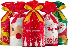 50 PCS Bolsa de dulces navideños Bolsas de golosinas navideñas