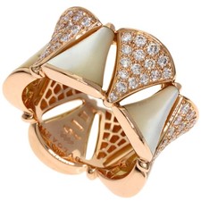 BVLGARI Diva Dream Diamond 55 Ring K18 Pink Gold Ladies Used 