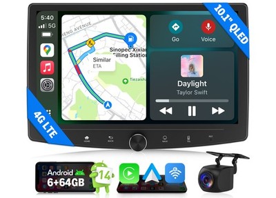 In Dash 2 DIN Android 14 6+64 10.1'' QLED Car Stereo Radio Apple CarPlay GPS WiFi