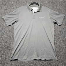 Columbia Omni-Wick Men's M Short Sleeve Polo Shirt Gray Advanced Evaporation