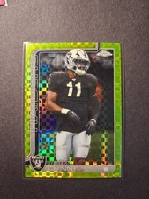 2025 Topps Chrome Football Jeremy Chinn #184 Lime Green X Factor
