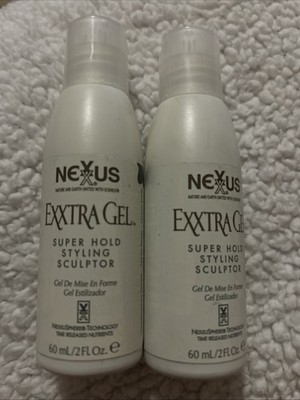 2 X NEXXUS Exxtra Gel Super Hold Styling Sculptor 2 Oz Each - Discontinued