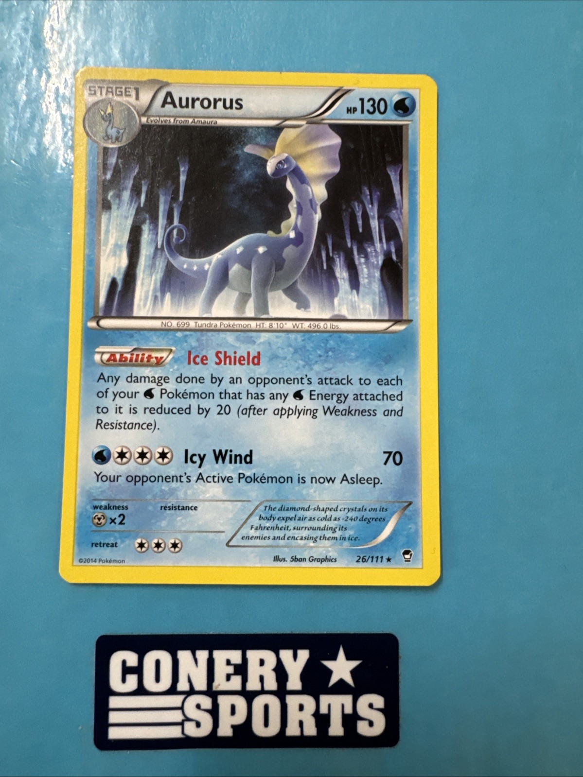 2014 Pokemon English Aurorus 26/111 XY - Furious Fists Reverse Holo LP