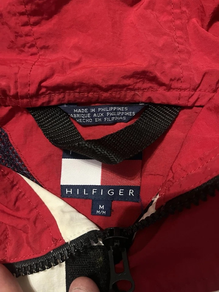 Vintage Tommy Hilfiger Anorak Windbreaker Jacket 90s Size Medium - Image 4 of 4