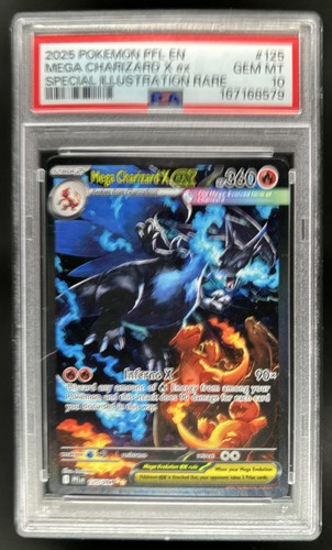 2025 Pokemon PFL Mega Charizard X ex Special Illustration Rare #125/094 PSA 10