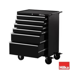 Hilka Tool Trolley Storage 6 Drawer Chest Secure Key Lock Industrial Store UK