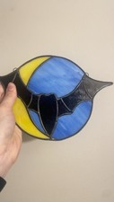 Stained Glass Sun catcher bat And Moon